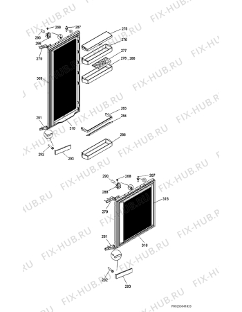 Взрыв-схема холодильника Electrolux IK30711RE - Схема узла Door